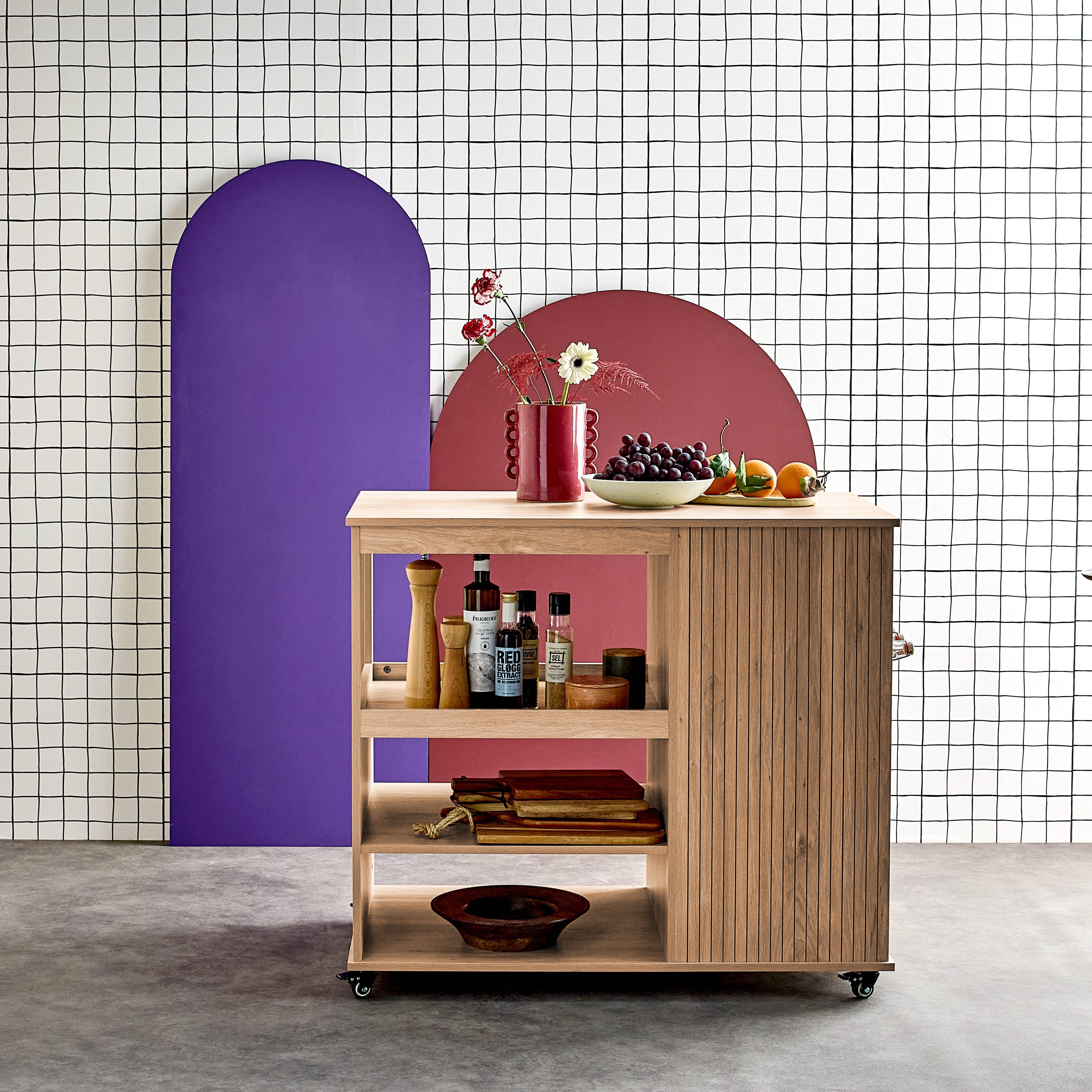 Batz - Carro de cocina con soporte para botellas, 5 estantes
