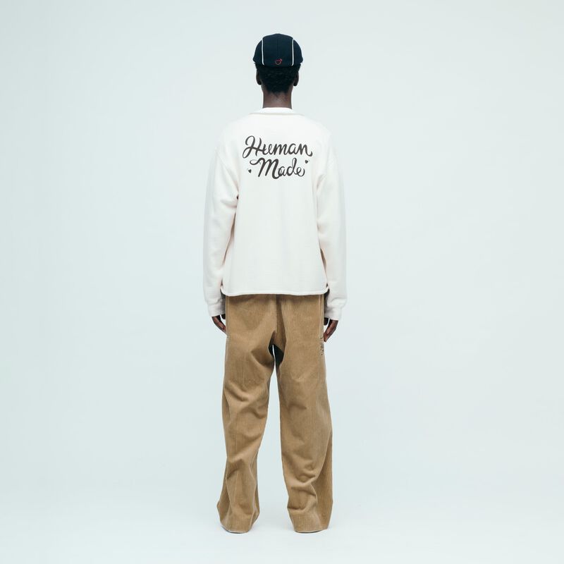 HUMAN MADE HENLEY NECK SWEATSHIRT