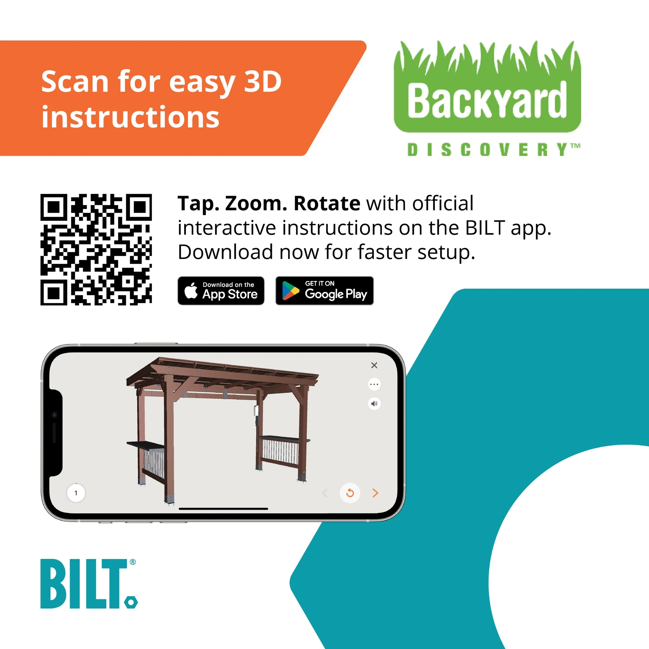 Backyard Discovery Saxony XL 12'x6' Cedar Grill Gazebo, Galvanized Steel Roof, Bar Tops - Image 16