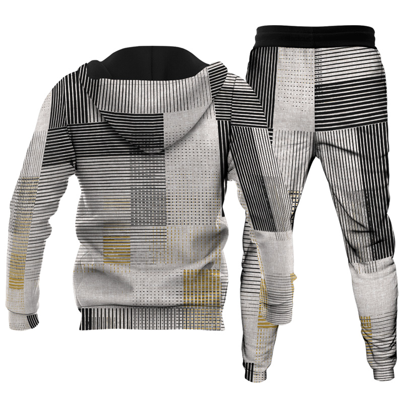 Men's Personalized Printed Hoodie Set 037