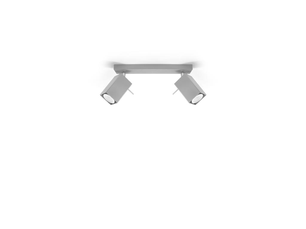 Lámparas de techo Merida moderno de acero - 2 fuentes luminosas - L.30 x A.16 cm - gris