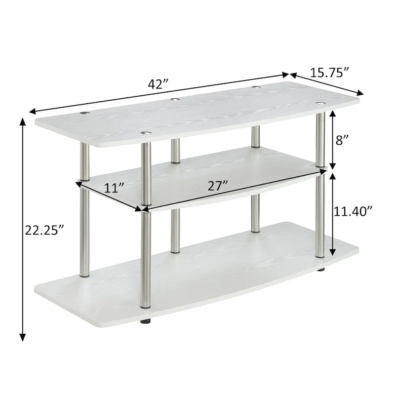 Convenience Concepts Designs2Go Tool-Free 3-Tier Wide TV Stand