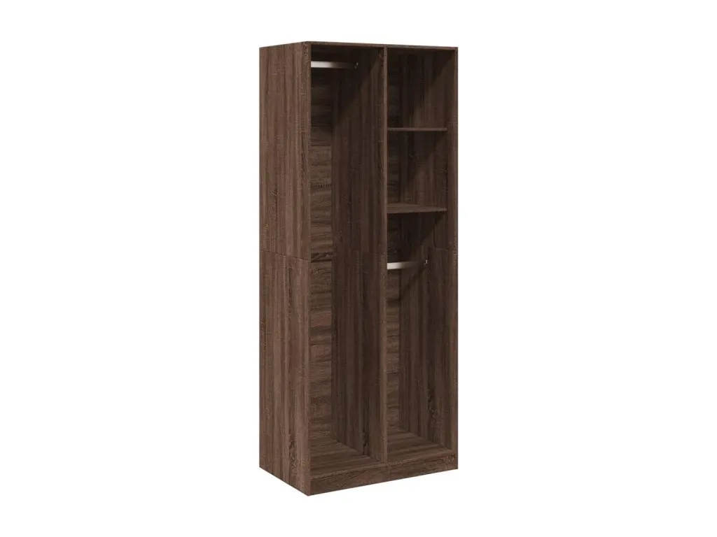 Armario Hogarmini de ingeniería color Hogarmini marrón 80x50x200 cm wqje05712