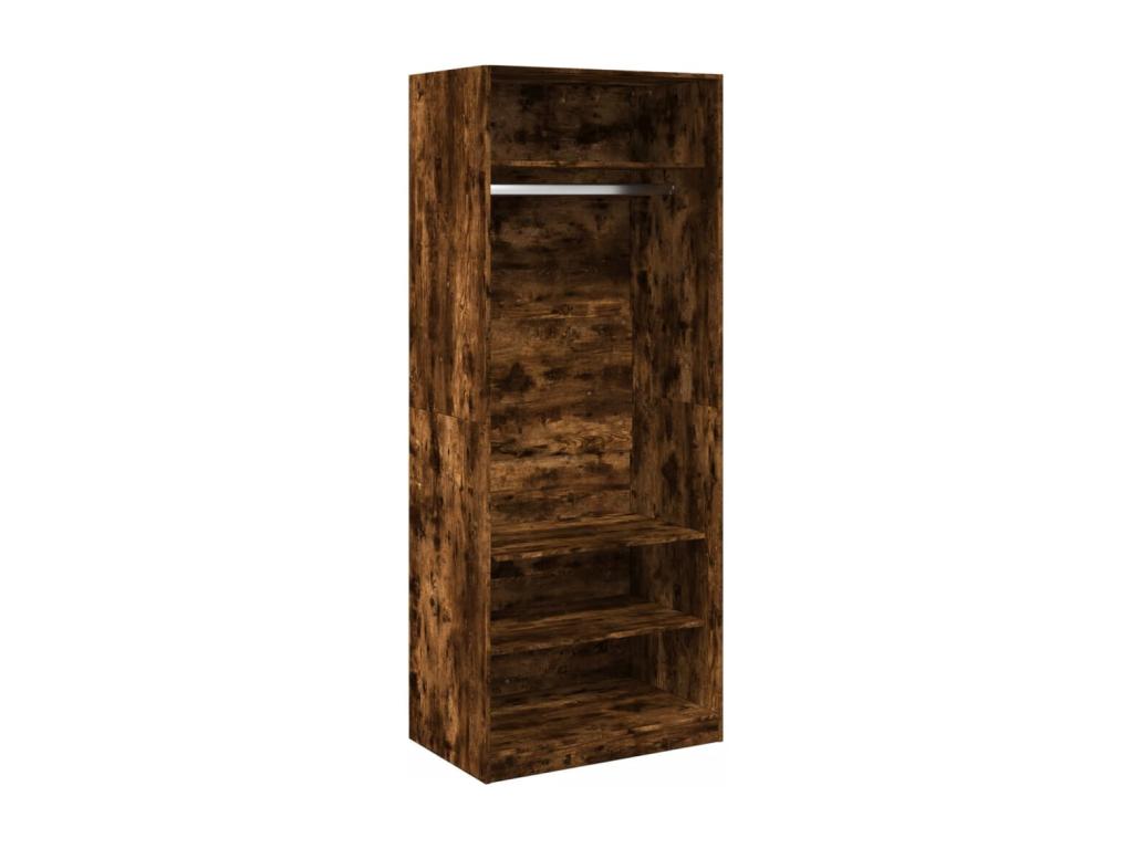 Armario madera de ingeniería color roble ahumado 80x50x200 cm