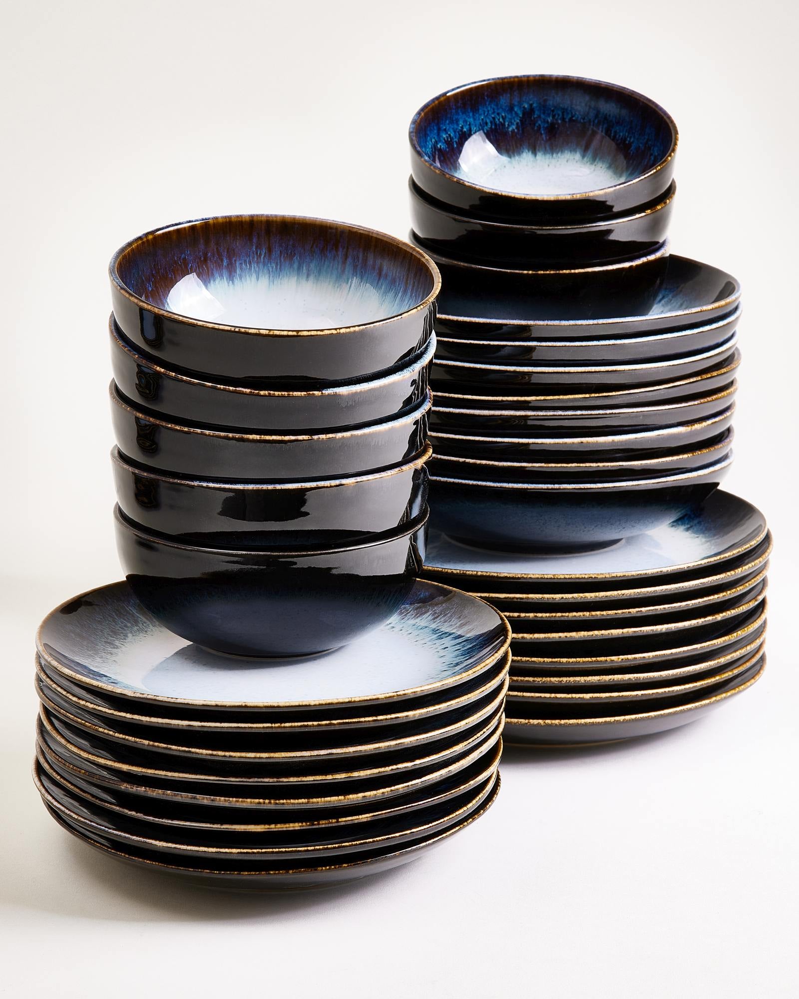 Alcachofra Geschirr-Set classic schwarzblau 32-teilig