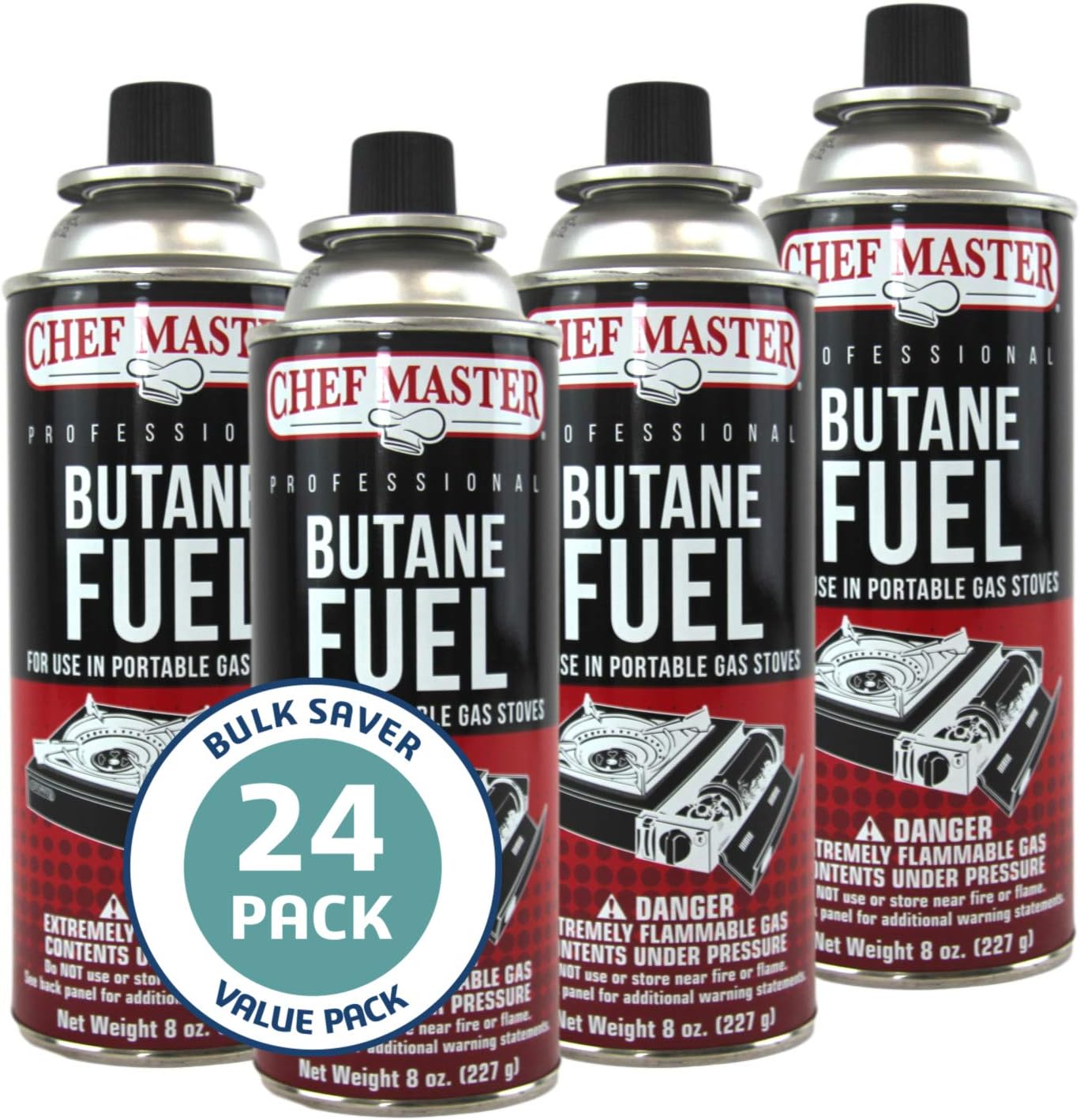 WAYFAIR 72 X 8Oz. Butane Fuel Canister, Butane Fuel Refill For Butane Camp Stove, Kitchen Torch, Butane Tin Can For Portable Stove For Emergencies, Cooking, Grilling, Picnic & Camping By Chef Master 90340