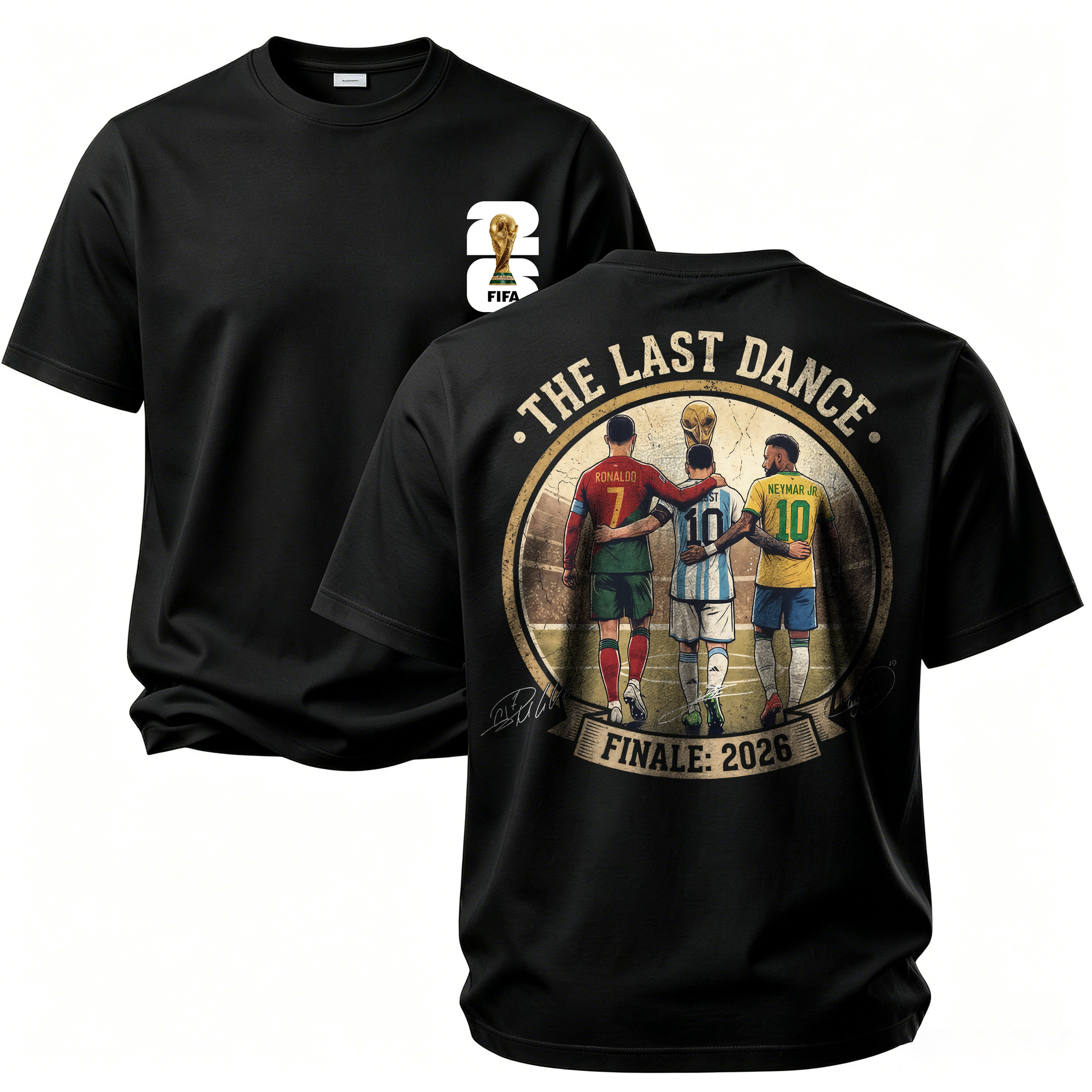 The Last Dance 2026 Finale Soccer Star Printed Unisex Oversized T-shirt