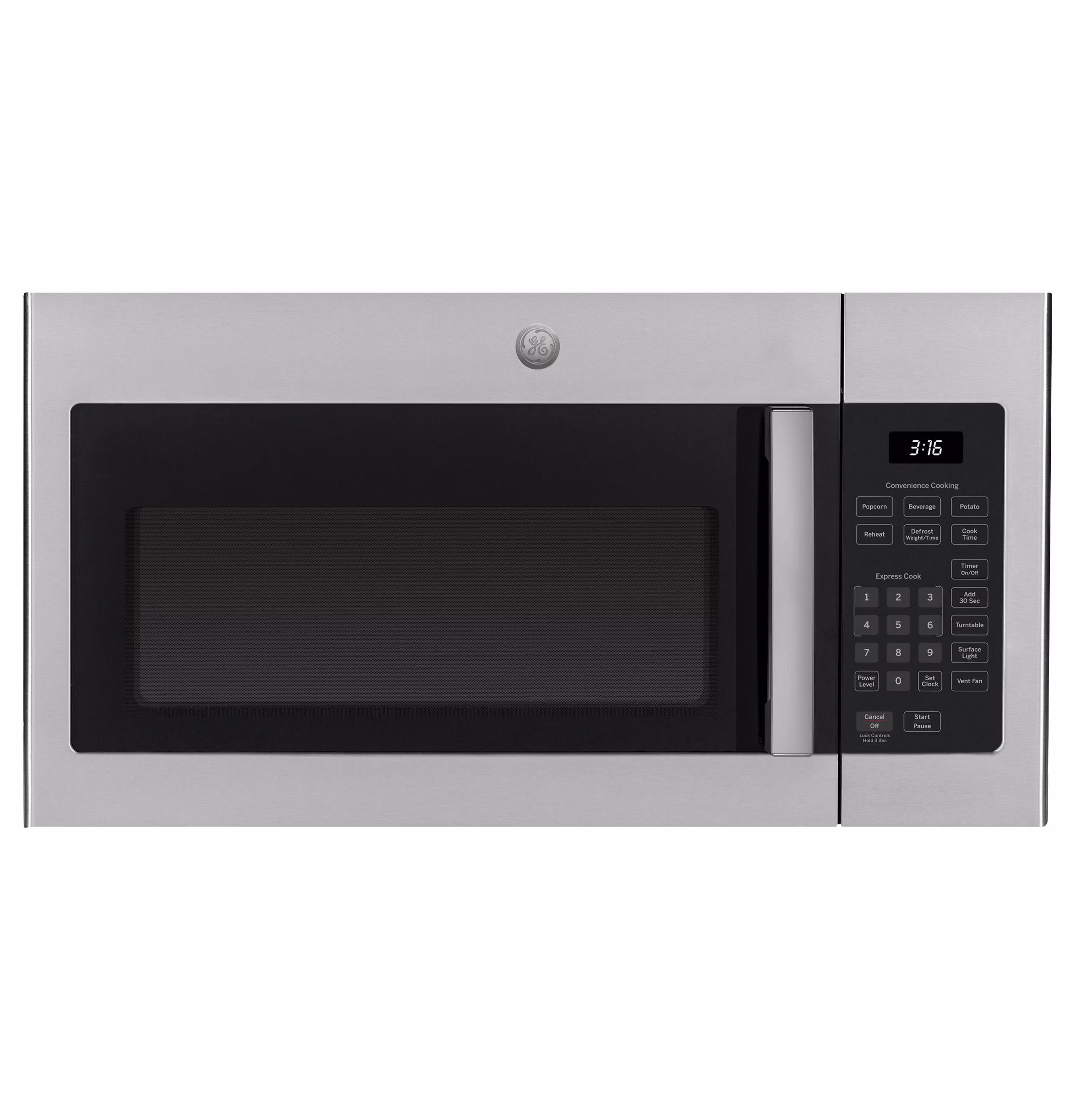GE JVM3160RFSS 30 Over-the-Range Microwave Oven with 1.6 cu. ft. Capacity 2-Speed 300 CFM Venting in Stainless Steel