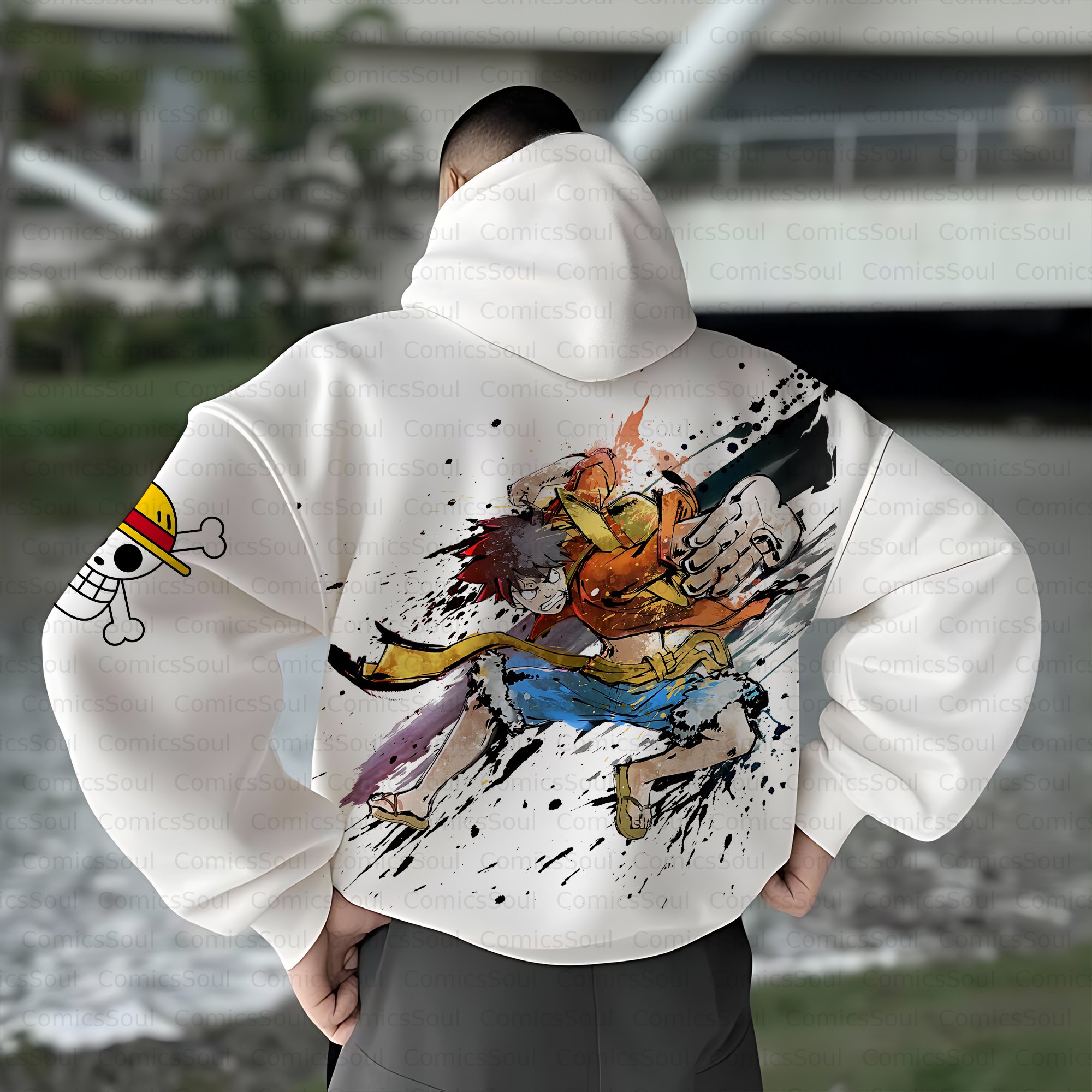 Unisex Anime Inspired Vintage Plush Hoodie