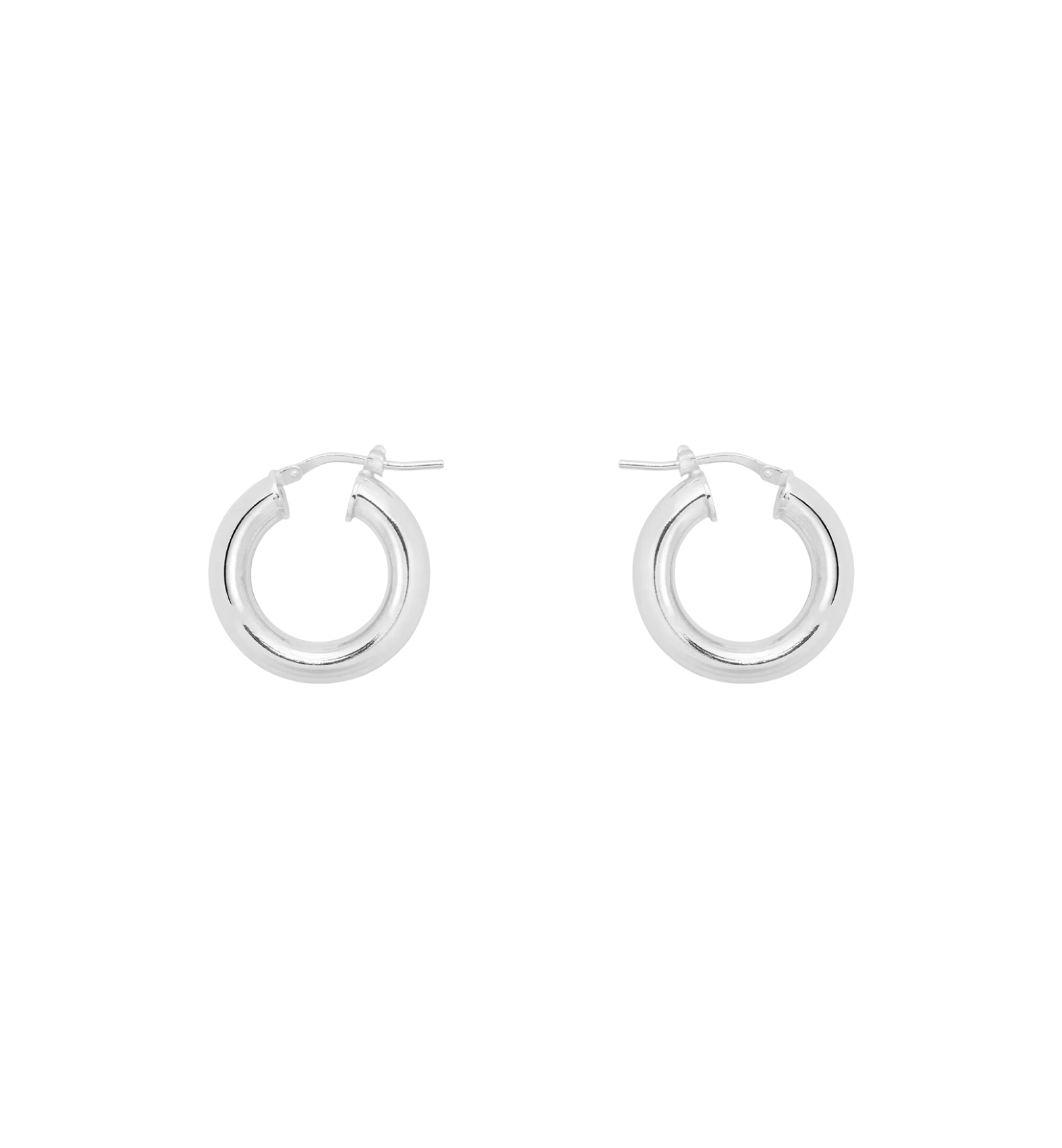 Thick Plain Hoop Earrings
