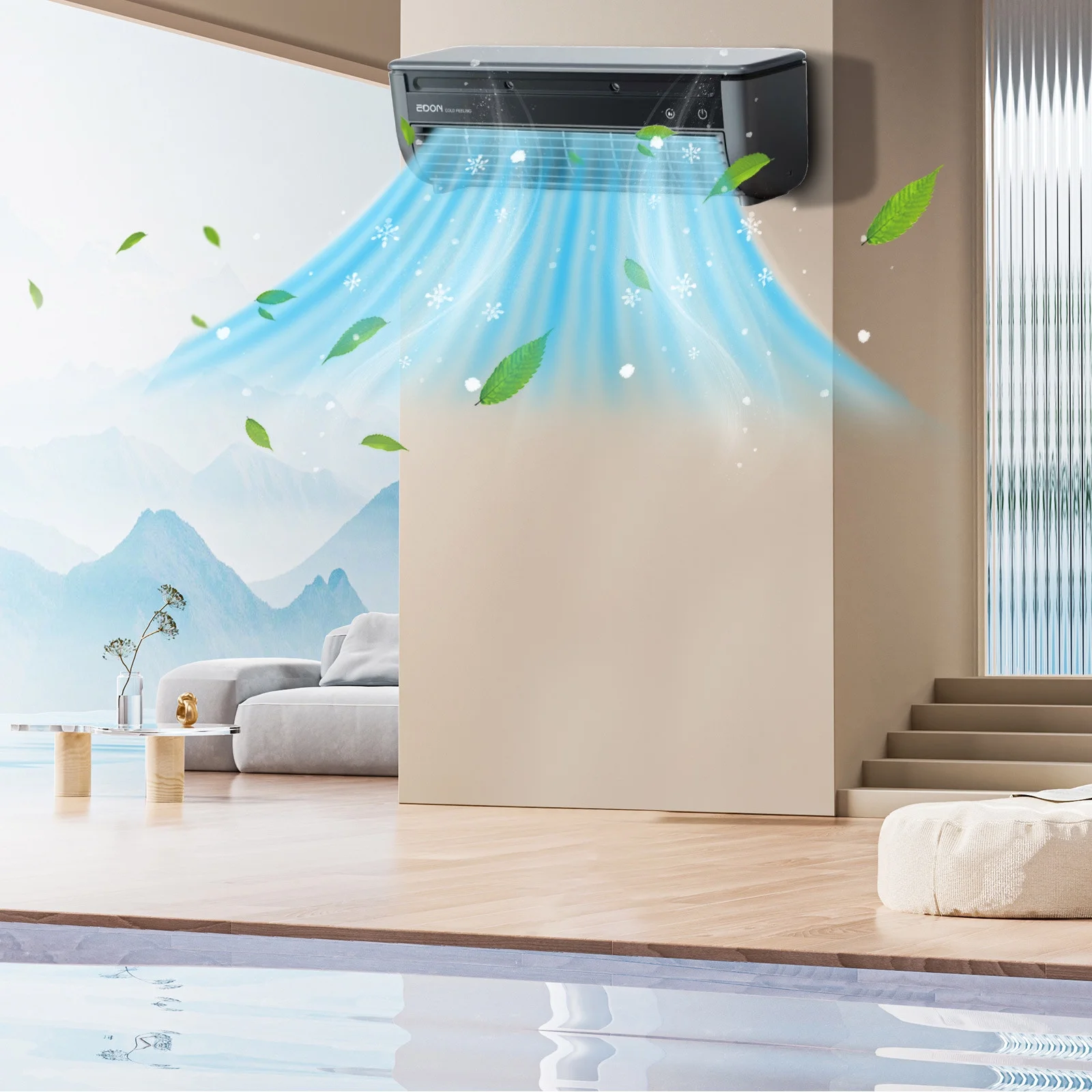 FYHALE 5,000 BTU Wall Mounted Air Conditioner with Remote Control, Digital Display, Cool up to 150 Sq. Ft., Perfect for Small Bedroom, Living Room, Home Office, White - Image 11