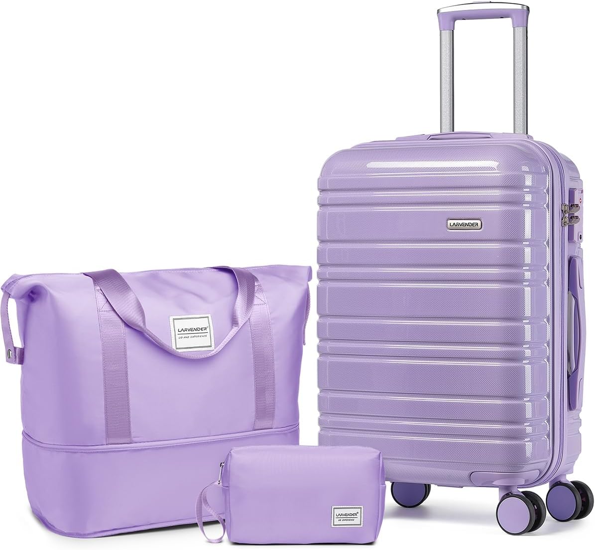 6-piece luggage set, expandable hardshell suitcase set with spinner wheels, lightweight rolling luggage set