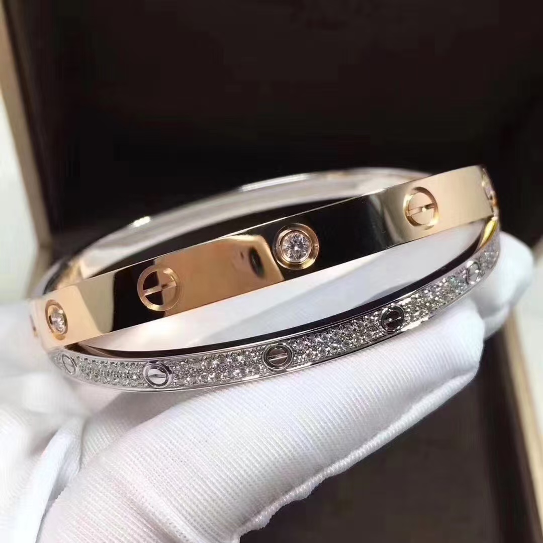 Cartier Cross Mixed Metal Color LOVE Bracelet Bangle - Original Replica Club