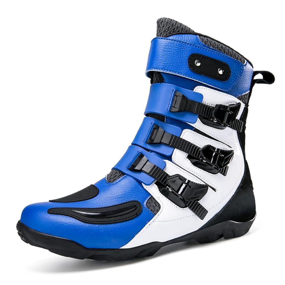 Men's Motion Motocross Dirt Bike Boots, Ankle Support, Anti-Slip Sole Motorcycle Shoes