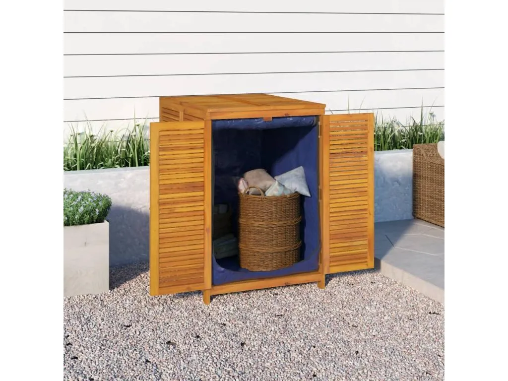 Caja de almacenaje de jardín madera maciza acacia 70x87x104 cm tht1228411
