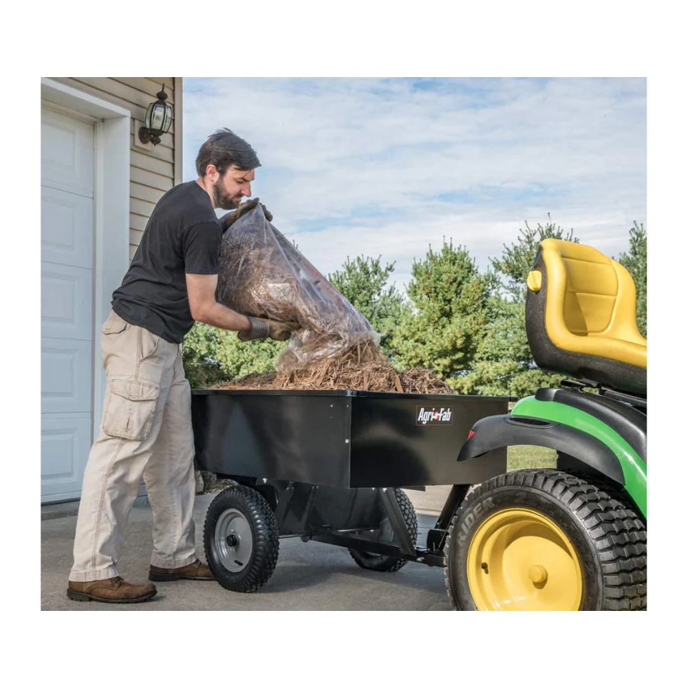Utility Tow Behind Steel Dump Cart, 750 Pound Capacity