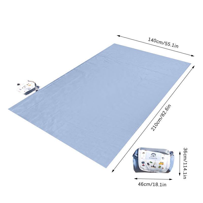 Portable Lightweight 210D Polyester 210*200CM Oversized Waterproof Beach Blanket Summer Travel Beach Accessories Sand Beach Mat