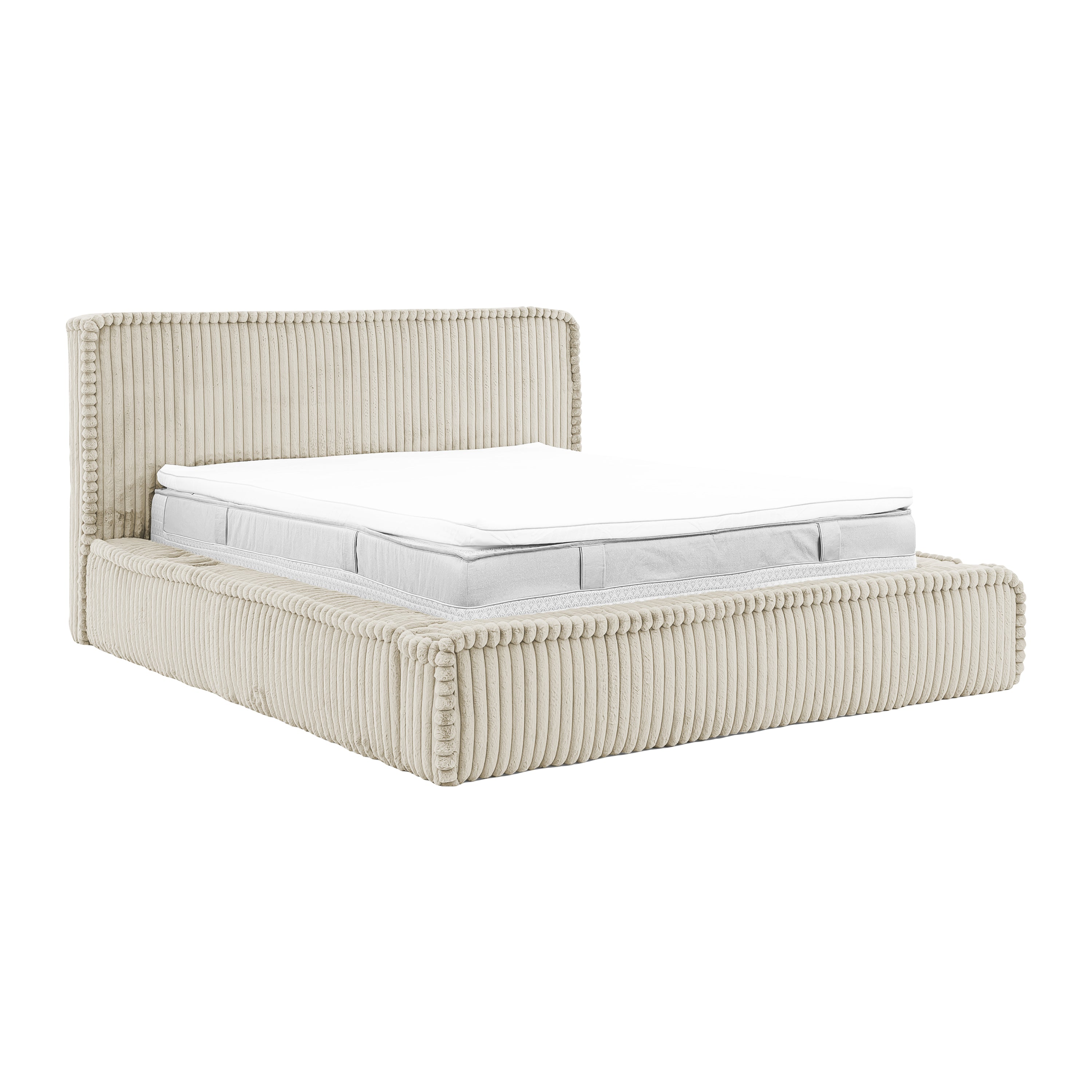 Blokker Ruffle Bedframe - 160 x 200 cm - Beige