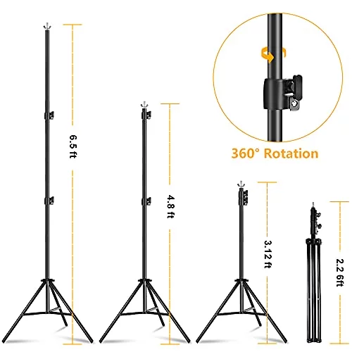 Lidlife Adjustable Photography Backdrop Stand Kit, 6.5 x 10ft - With 4 Spring Clamps, Sand Bag And Carry Bag - Image 3 Lidlife Adjustable Photography Backdrop Stand Kit, 6.5 x 10ft - With 4 Spring Clamps, Sand Bag And Carry Bag - Image 3