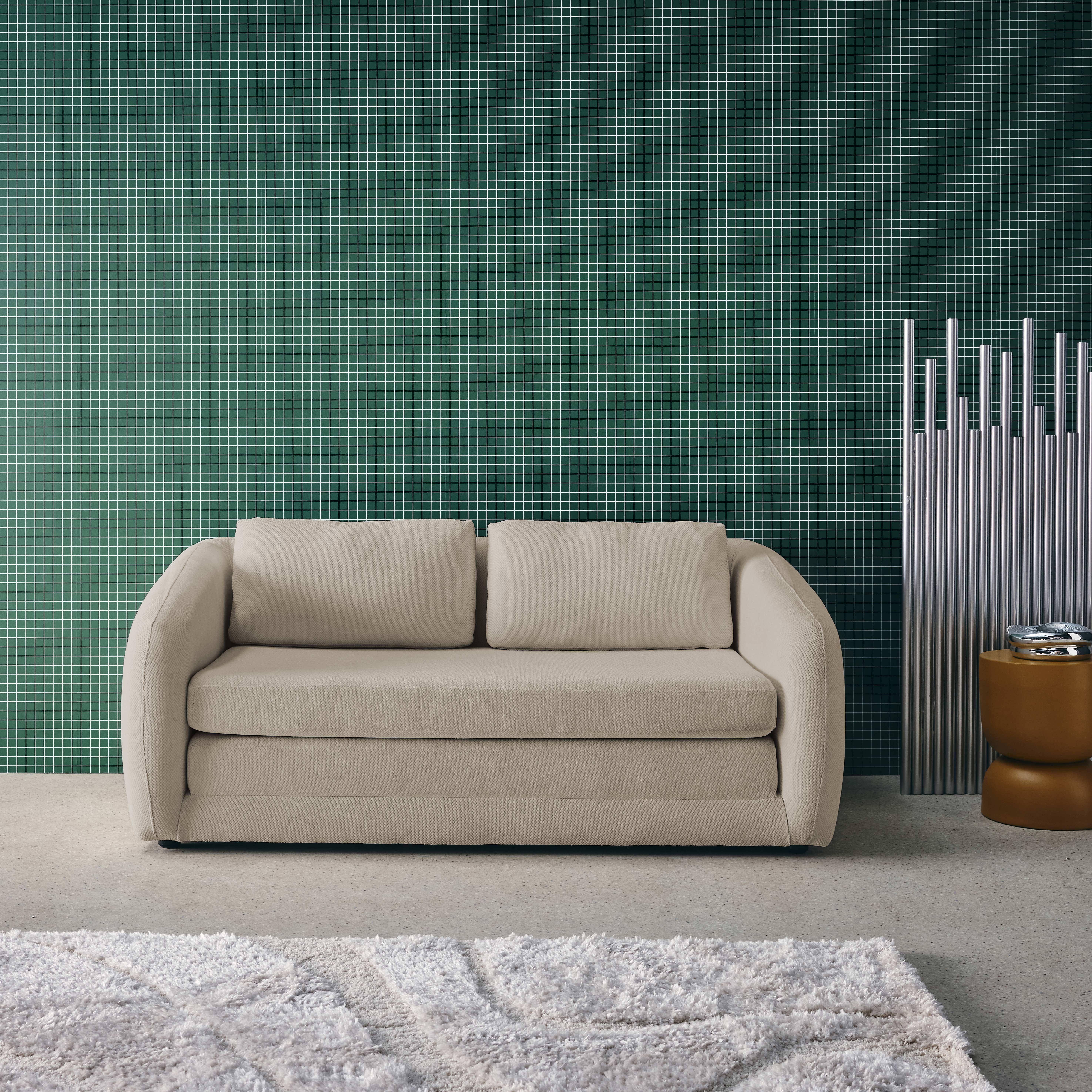 Twist - Sofá cama convertible con tejido chenilla, 2 plazas