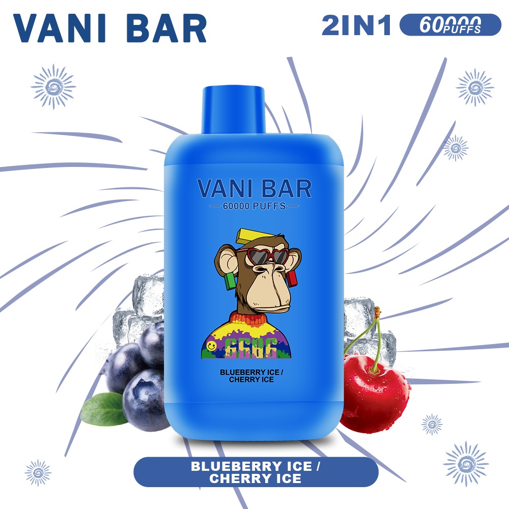 【VANI BAR】60000 PUFFS 2-in-1 BLUEBERRY ICE/CHERRY ICE