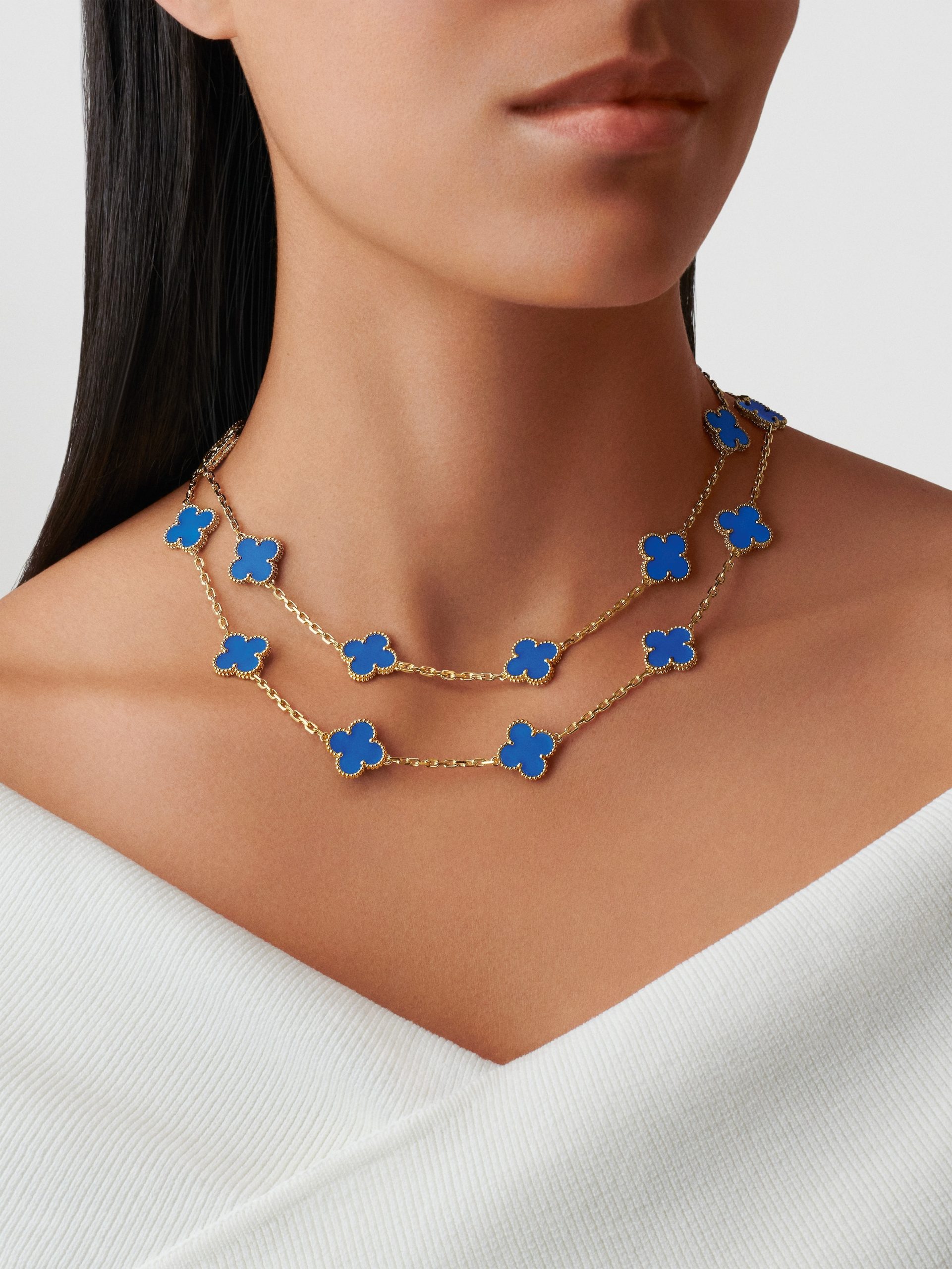 Replicate Vintage Alhambra long necklace, 20 motifs(1:1 replica) - Original Replica Club