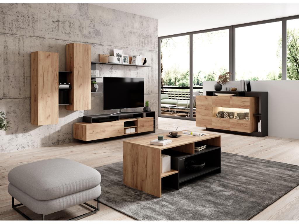 Armario Con Espejo Nestliq 2D9S 260x44x172 Beige