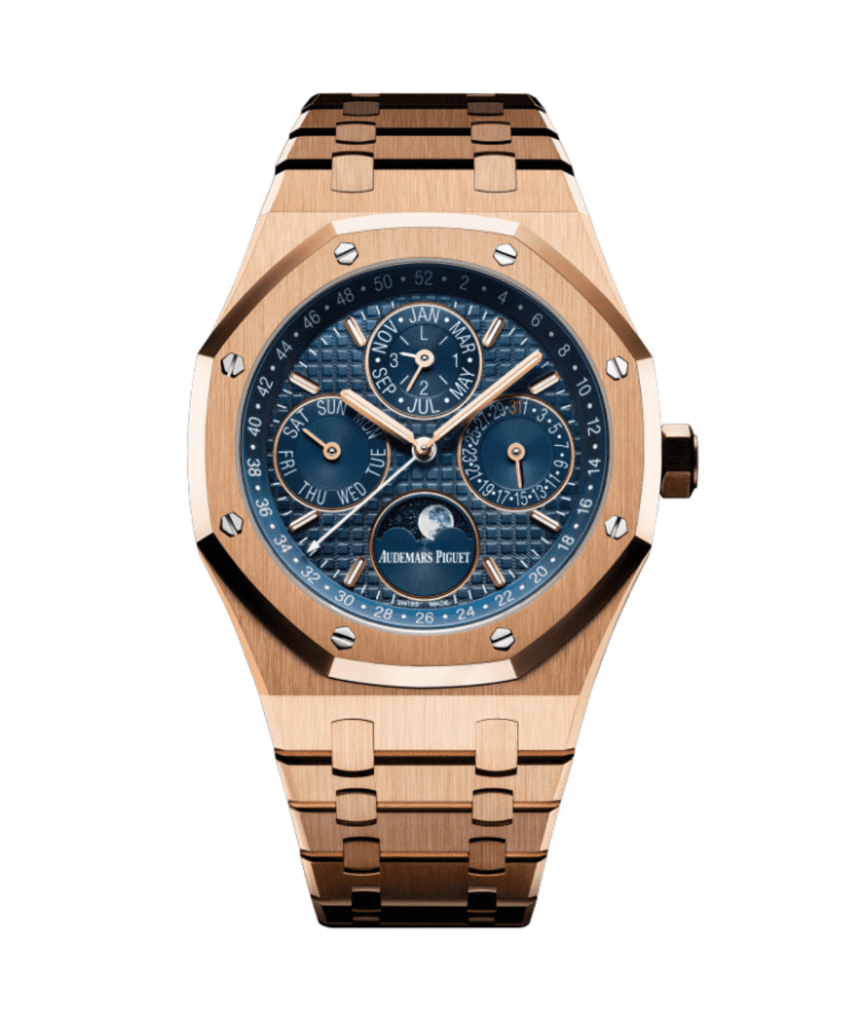 Audemars Piguet Royal Oak Perpetual Calendar Rose Gold Blue
