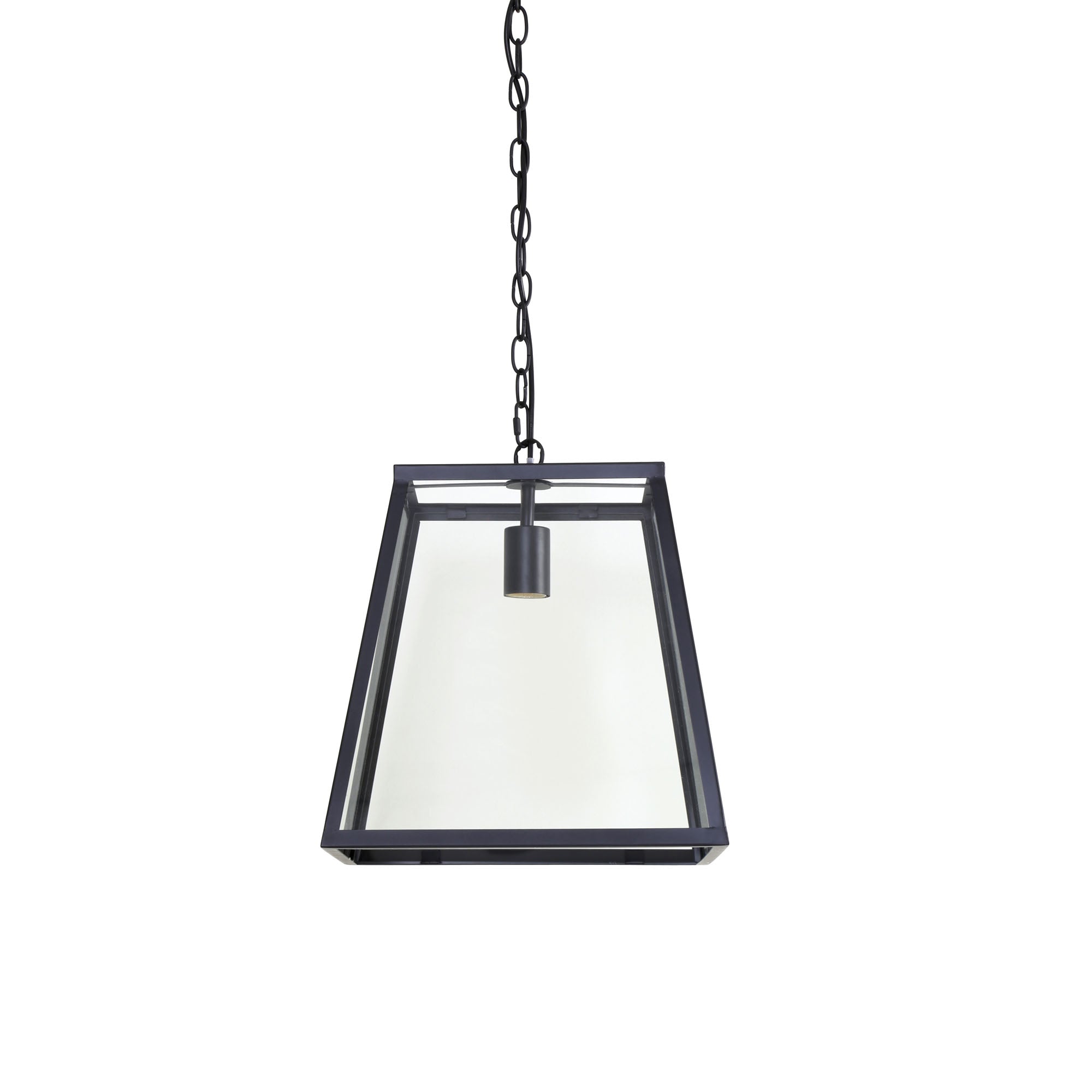Light & Living Hanglamp SAUNTE - Glas Metaal Zwart