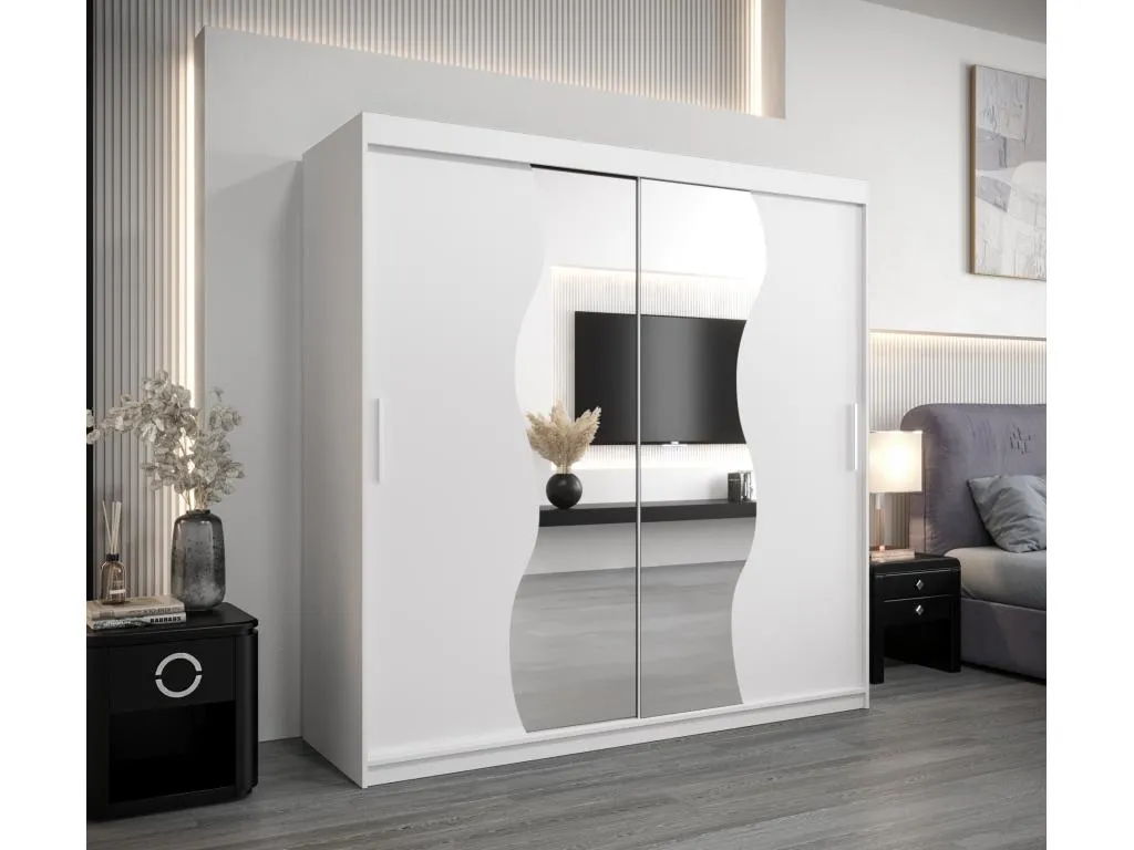 ARMARIO Kavehomedeco DE PUERTAS CORREDERAS 200/200/62 2 puertas (blanco/blanco) OWYU10185