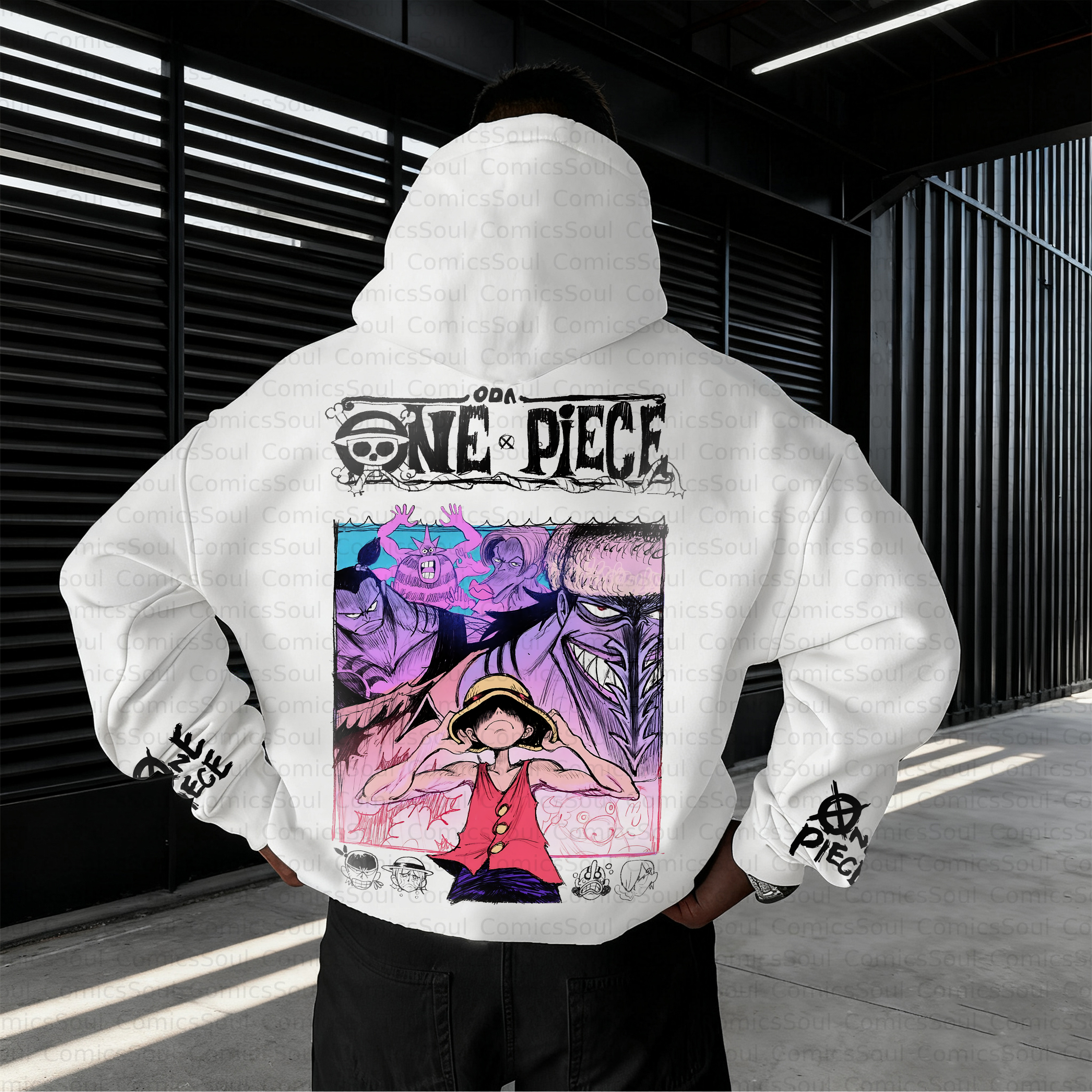 Unisex Anime Inspired Vintage Plush Hoodie