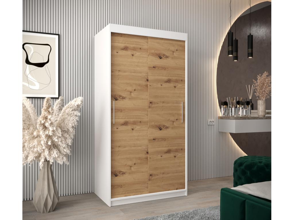 Armario Cozetiq de puertas correderas 200/100/62 2 puertas blanco/artisan