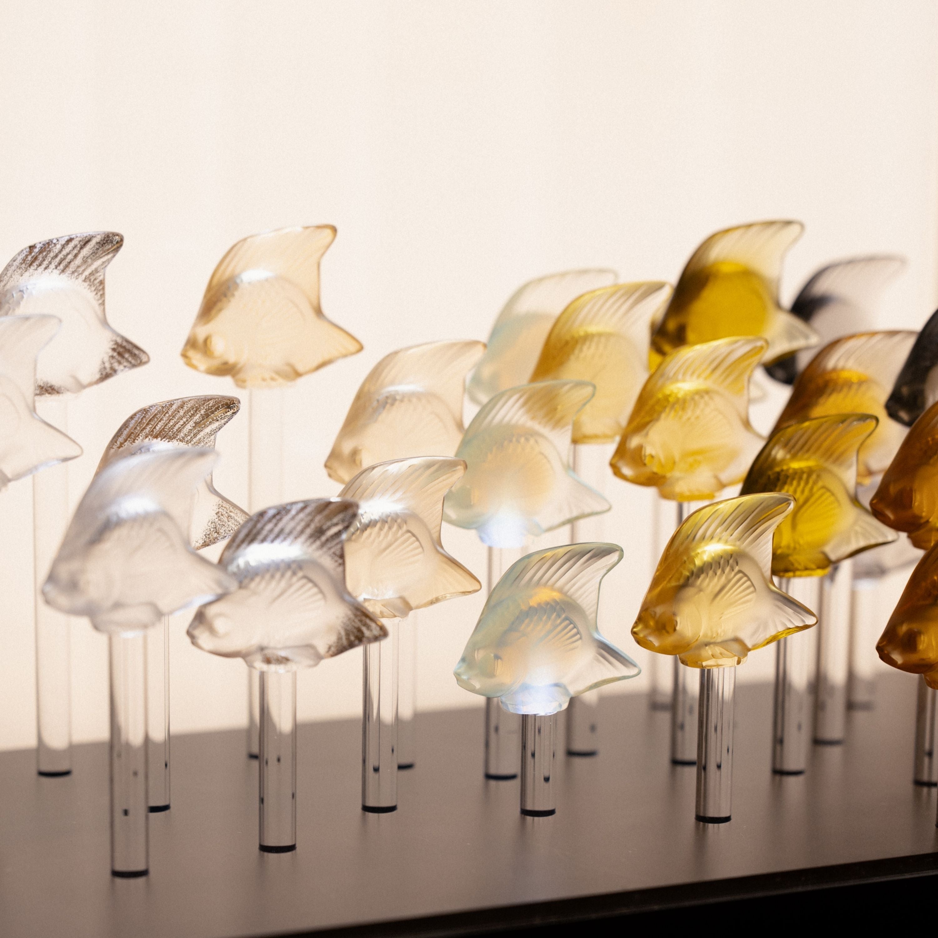 SCULPTURE POISSON - CRISTAL OPALE