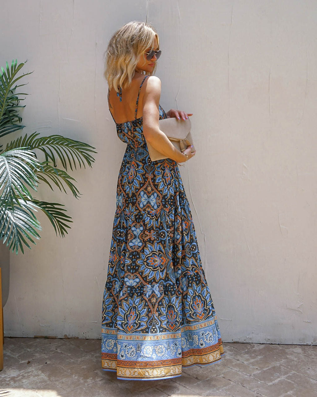 Conquistadora Printed Cutout Halter Maxi Dress - FINAL SALE - Se7enfashion