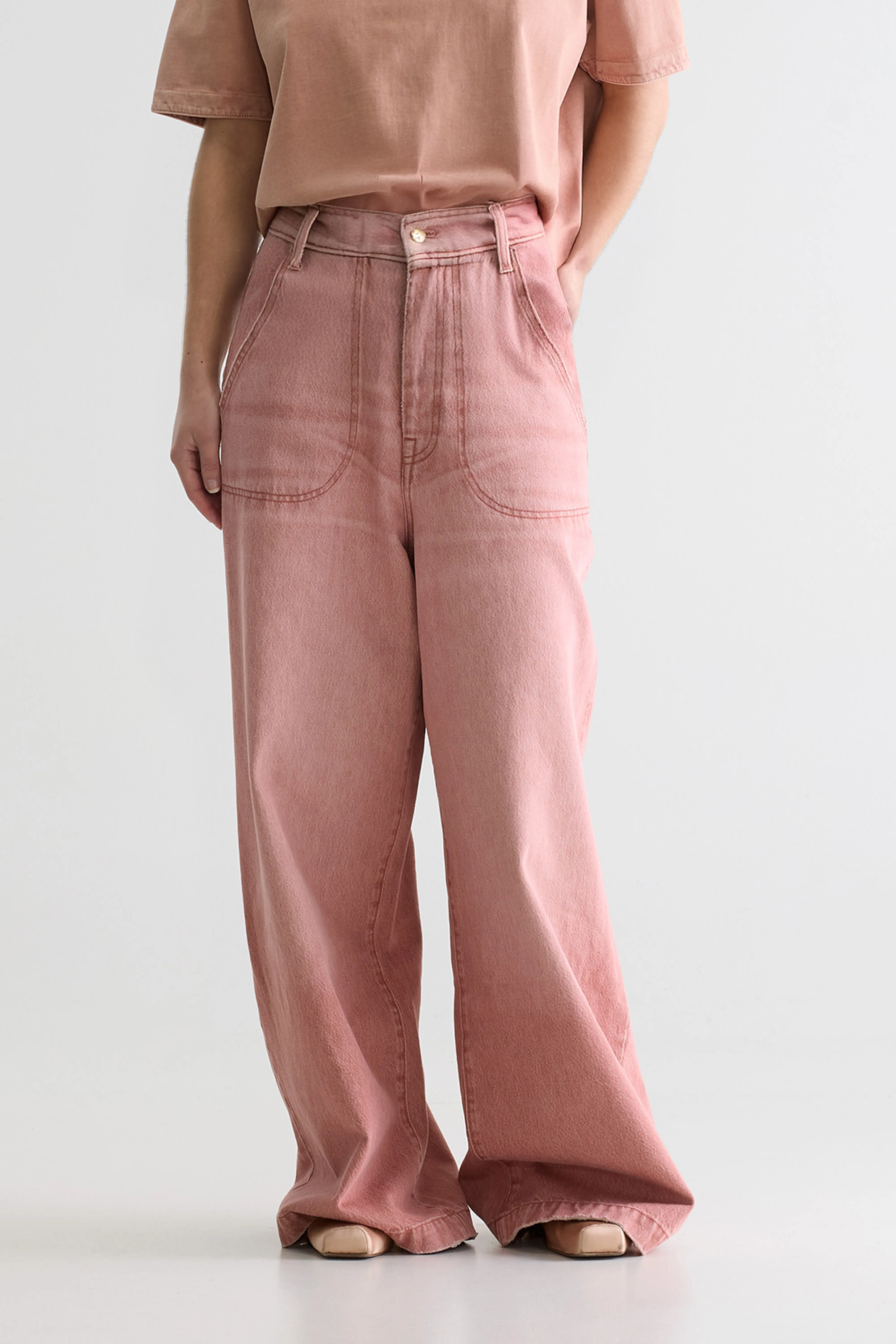 Bellerose Denim N. 62 - wide jeans (261 / W / RED CLAY SNOW)