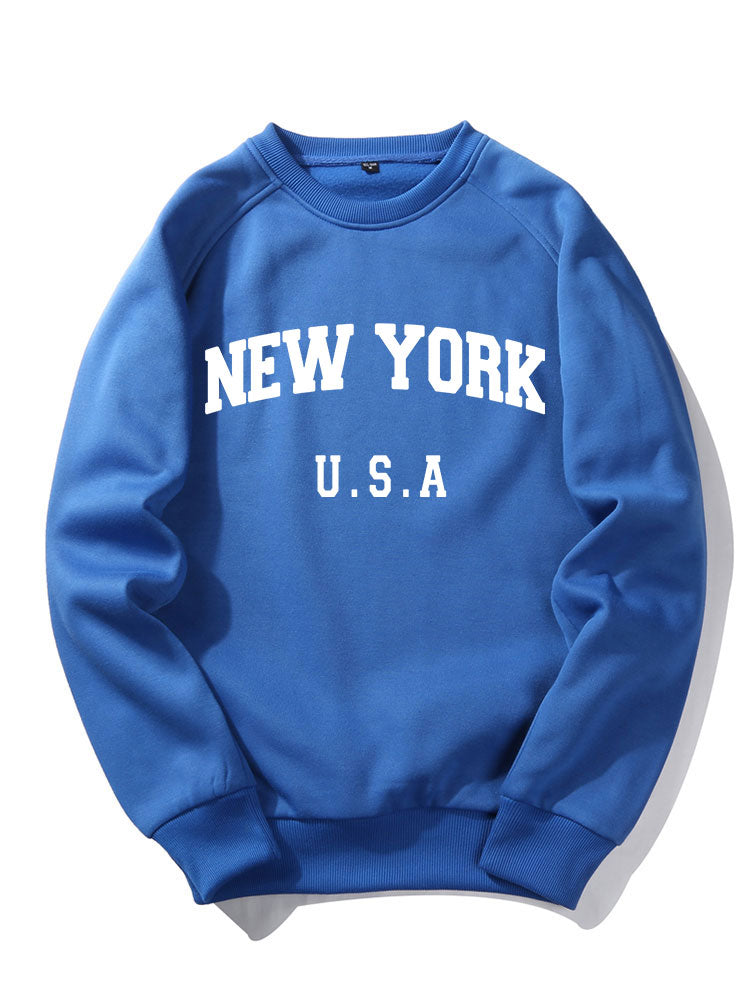New York Letter Print Sweatshirt