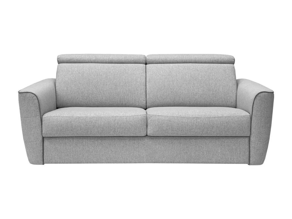 Sofá cama de 4 plazas de tela gris claro - cama de 160 cm - colchón de 18 cm Alkifurniturees DRET47105