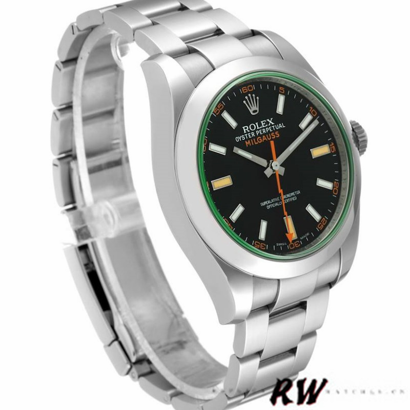 Rolex Milgauss 116400GV Stainless Steel Black Dial 40MM Mens Replica Watch