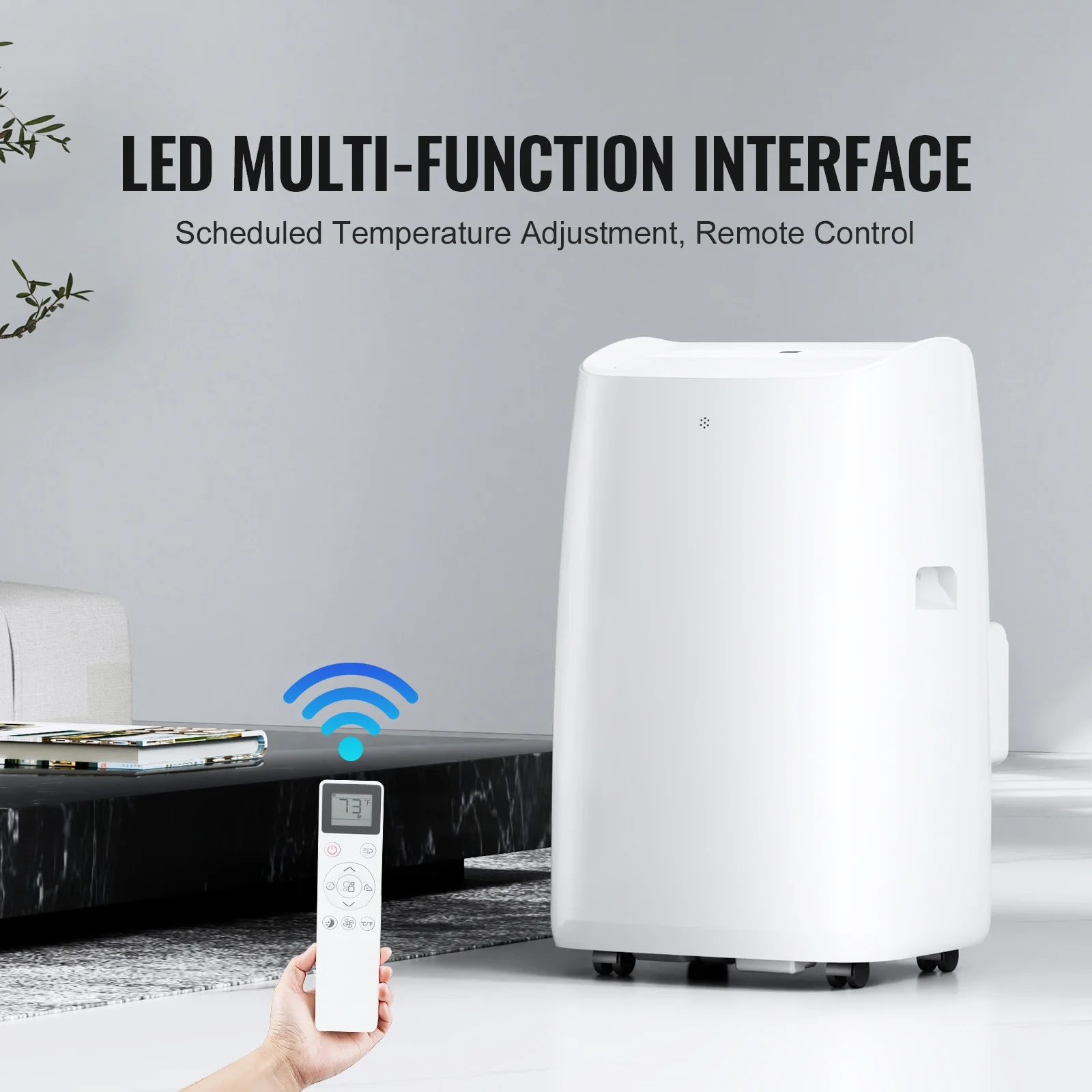 KFFKFF 14,000 BTU Mobile Air Conditioning Unit, Versatile 3-in-1 AC , Suits 550-700 Sq.Ft Spaces, Features Cooling, Dehumidifying, Fan Modes, Quiet Operation, and Comprehensive Accessories - Image 9