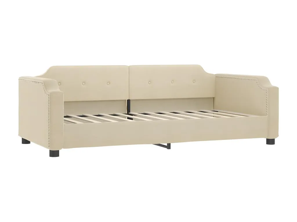 Sofá cama Kavehomedeco con colchón tela crema 90x200 cm TDCY21180