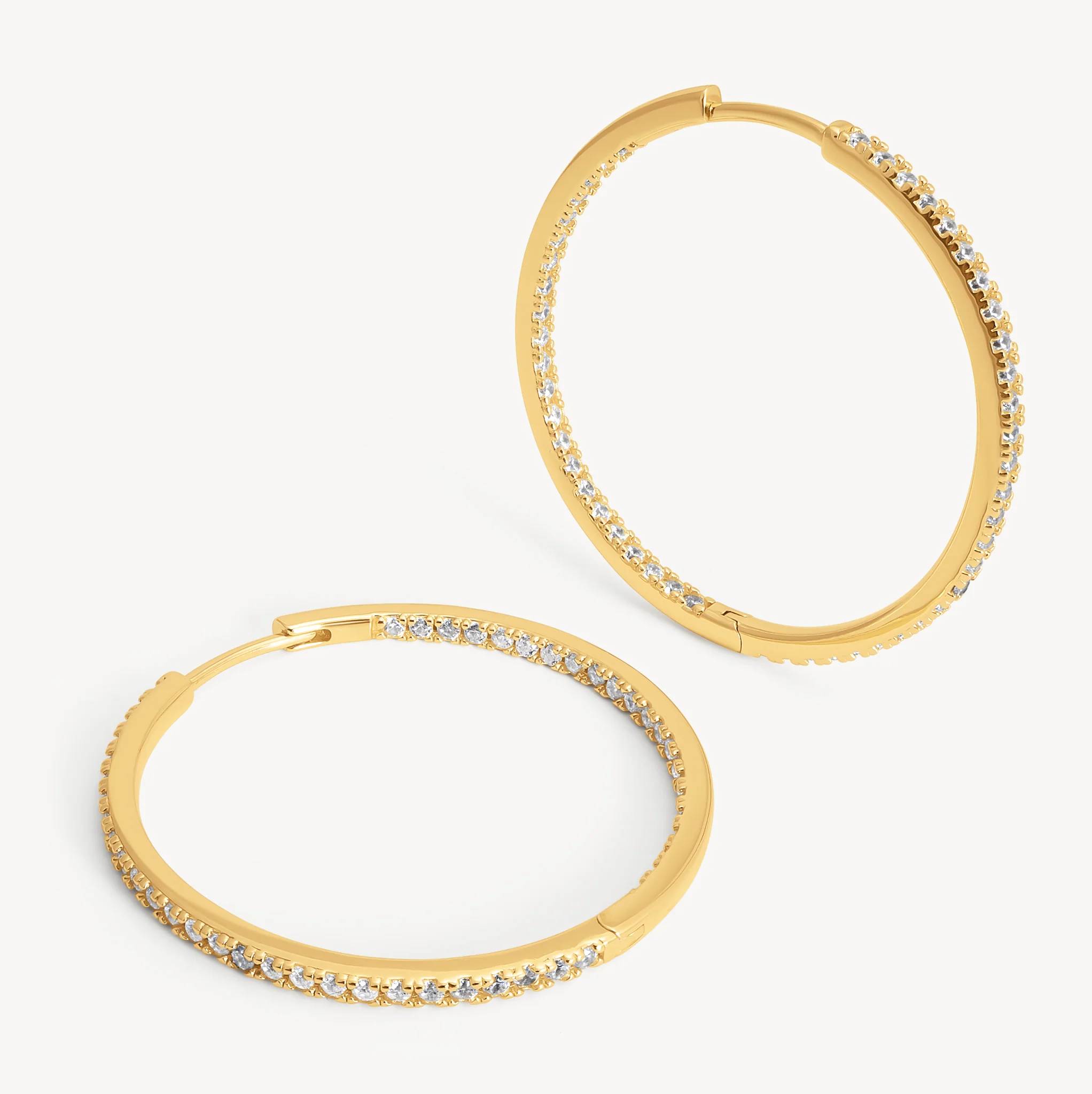 Large Pavé Hoop Earrings