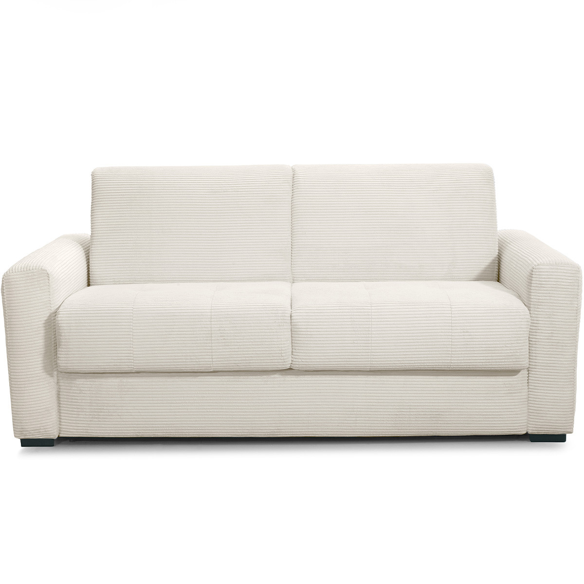 Sofá cama rápido de 3 plazas en terciopelo acanalado beige cz1210l7