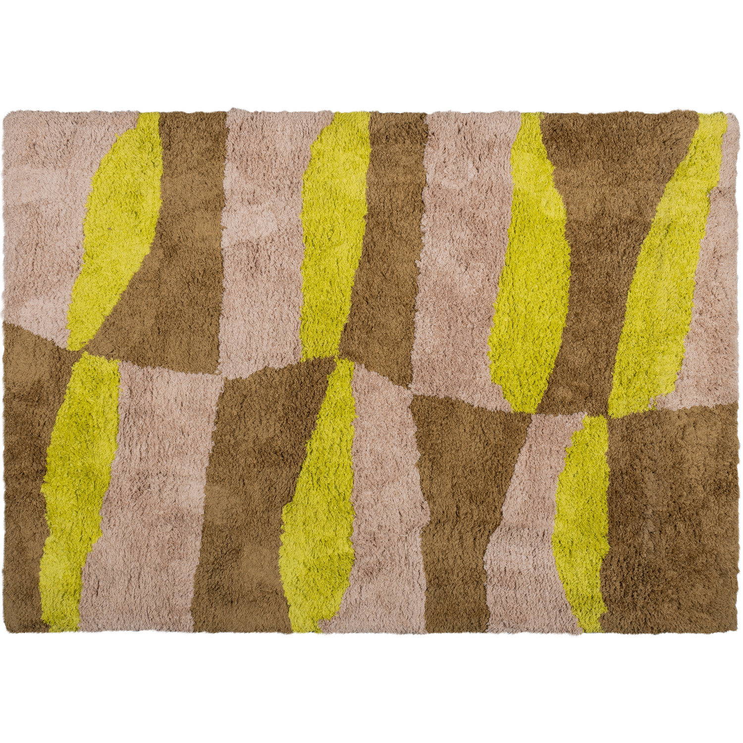WOOOD vloerkleed grafisch dessin Musa - Naturel Geel - 170x240 cm