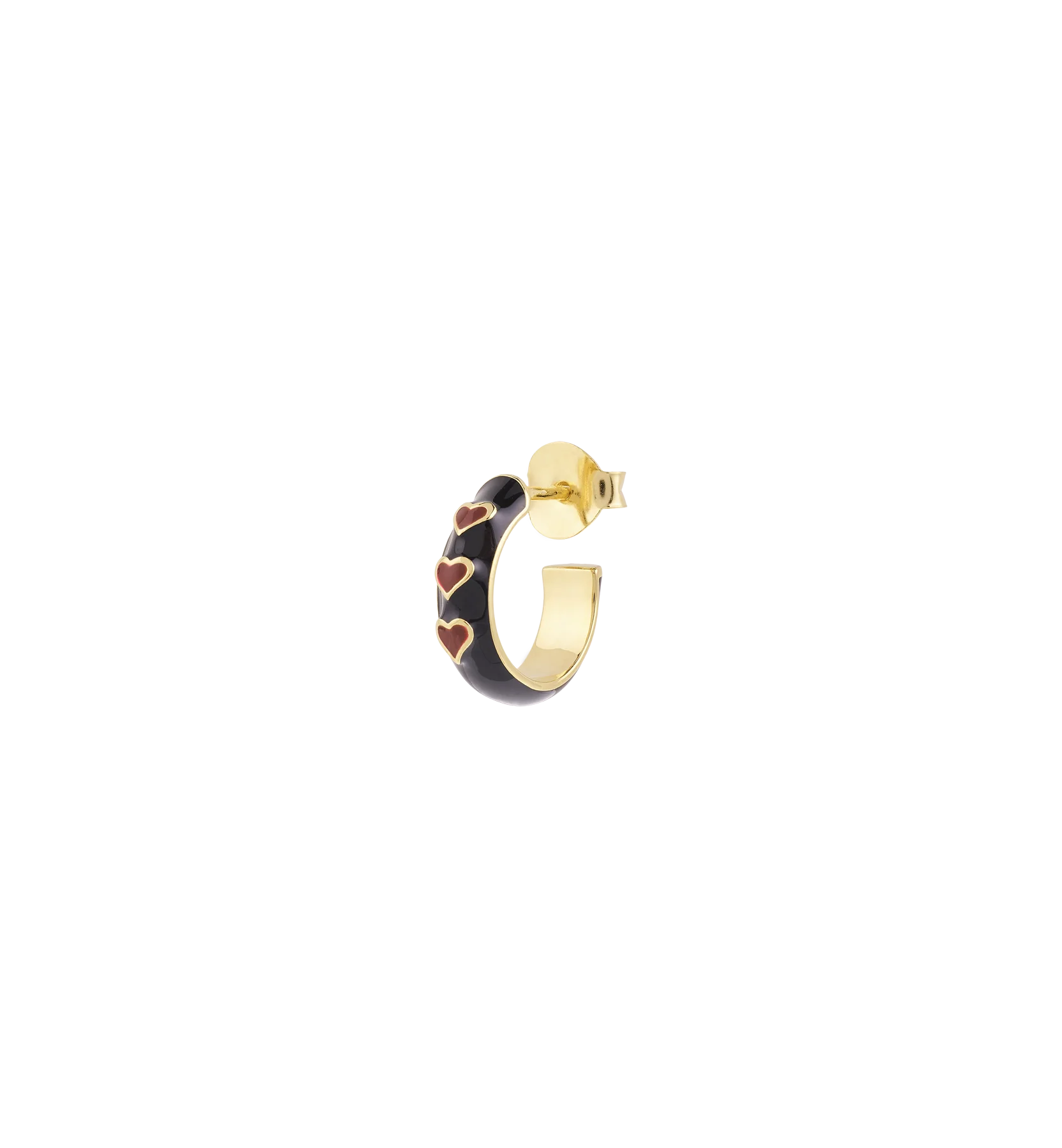 Single Queen of Hearts Hoop Earring