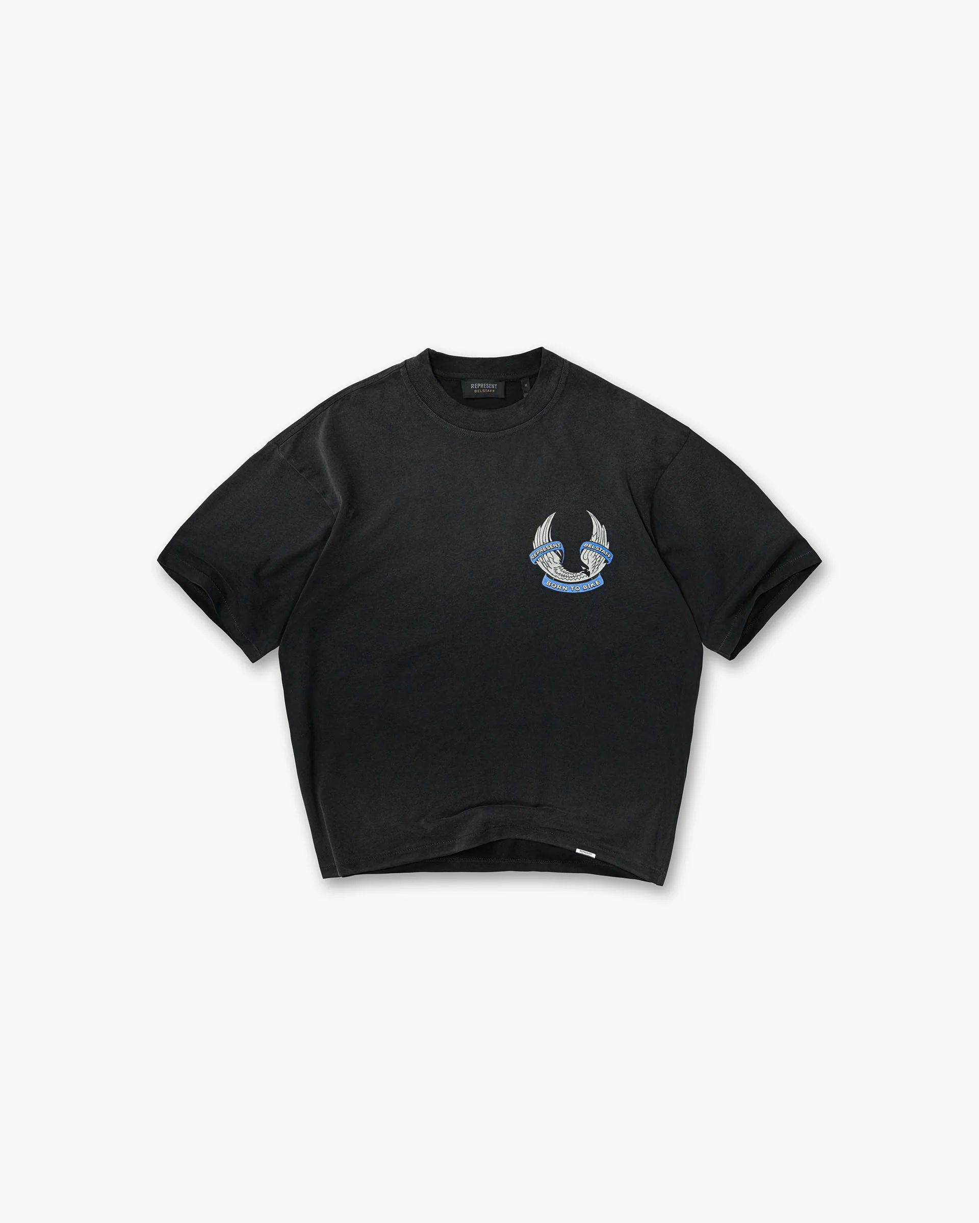 Represent X Belstaff Born To Bike T-Shirt - Aged Black