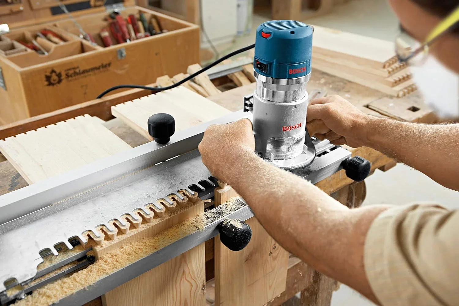 BOSCH Wood Router Tool Combo Kit, 12 Amp, 2.25 Horsepower - 1617EVSPK - Image 17 BOSCH Wood Router Tool Combo Kit, 12 Amp, 2.25 Horsepower - 1617EVSPK - Image 17