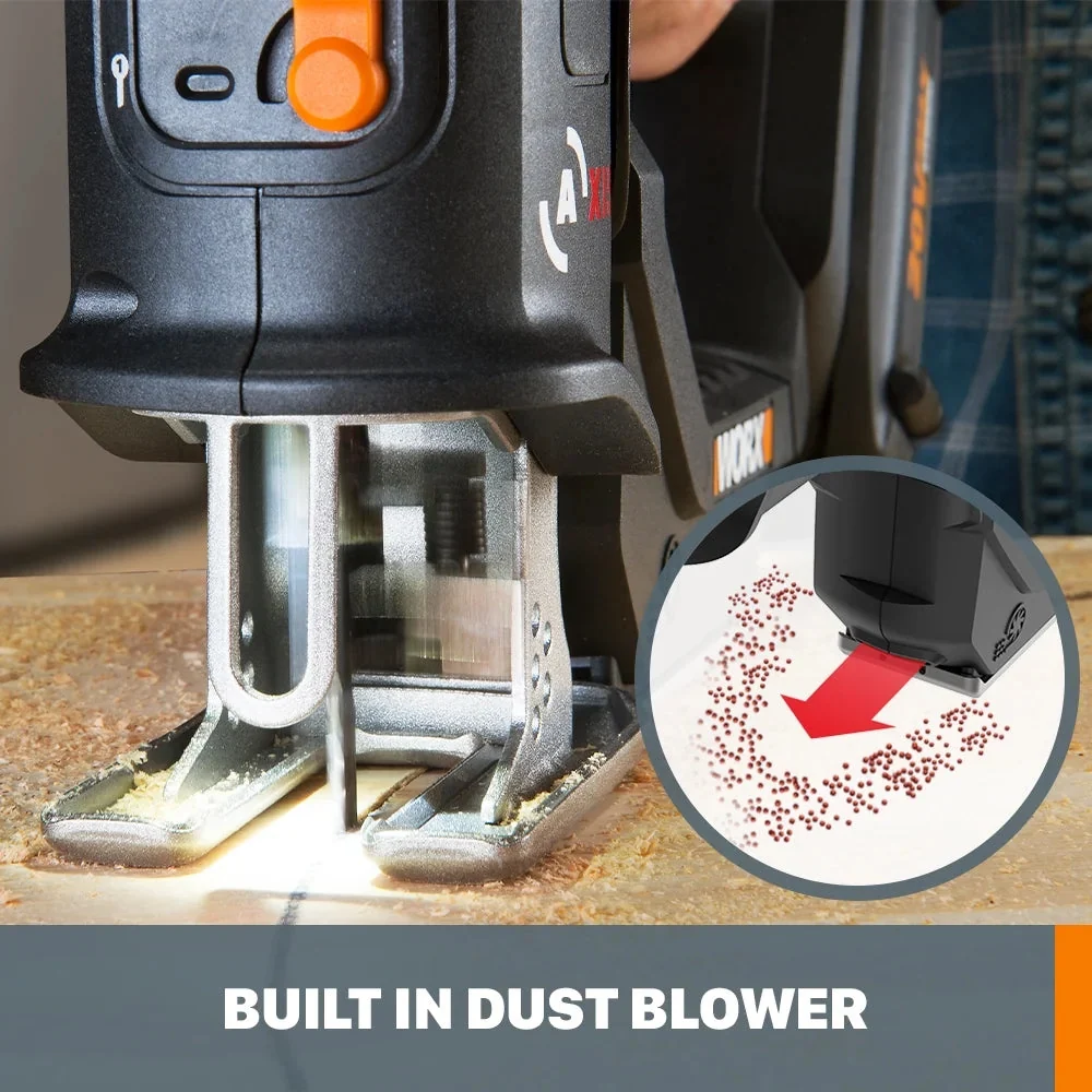 Worx 20V Power Share Axis Cordless Reciprocating & Jig Saw - WX550L.9 - Image 5 Worx 20V Power Share Axis Cordless Reciprocating & Jig Saw - WX550L.9 - Image 5