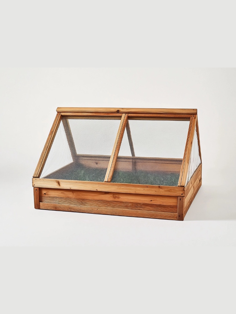 Invernadero marco frío madera abeto marrón 0.5 m²
