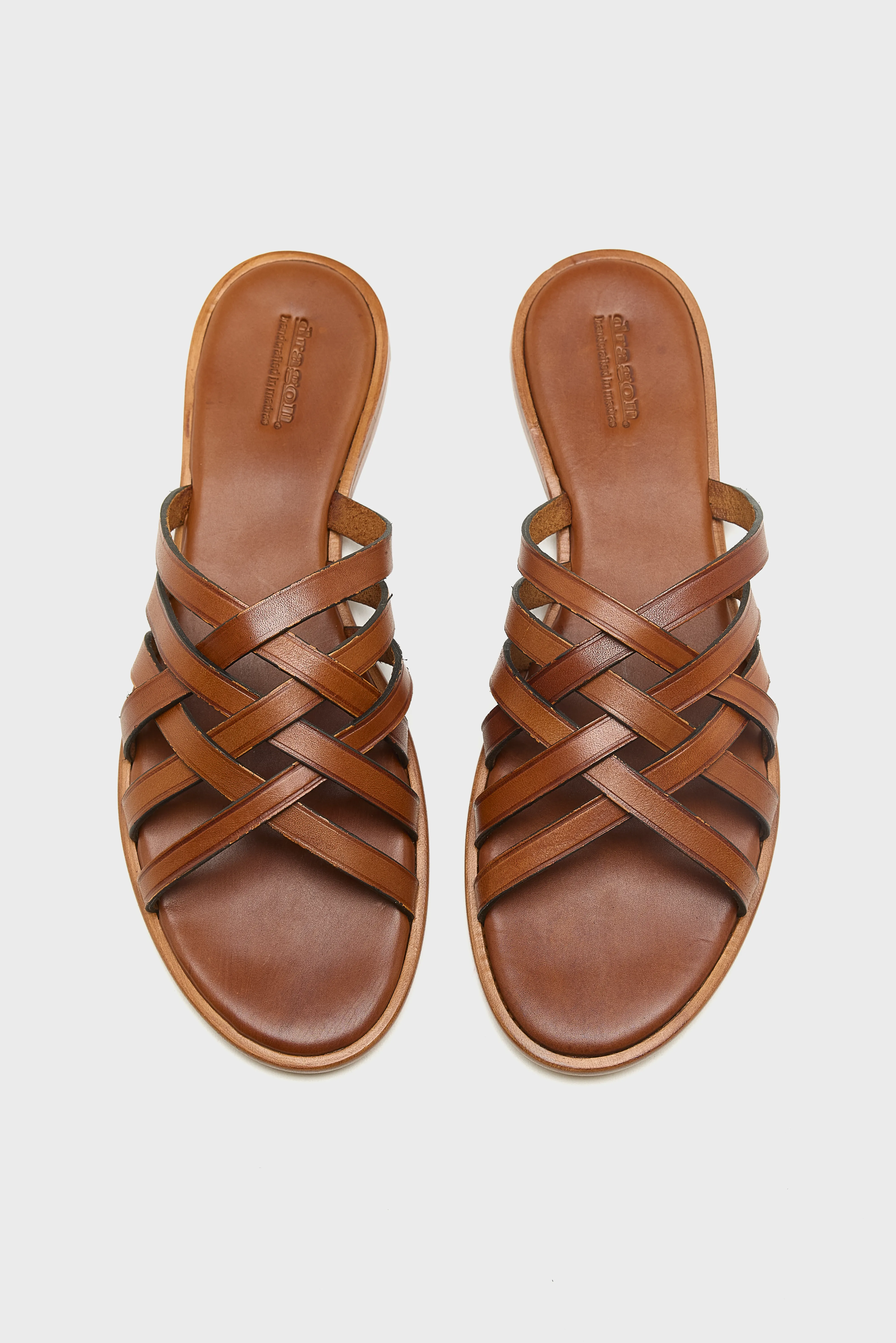 Bellerose Cross Leather Sandals  (261 / W / BROWN)