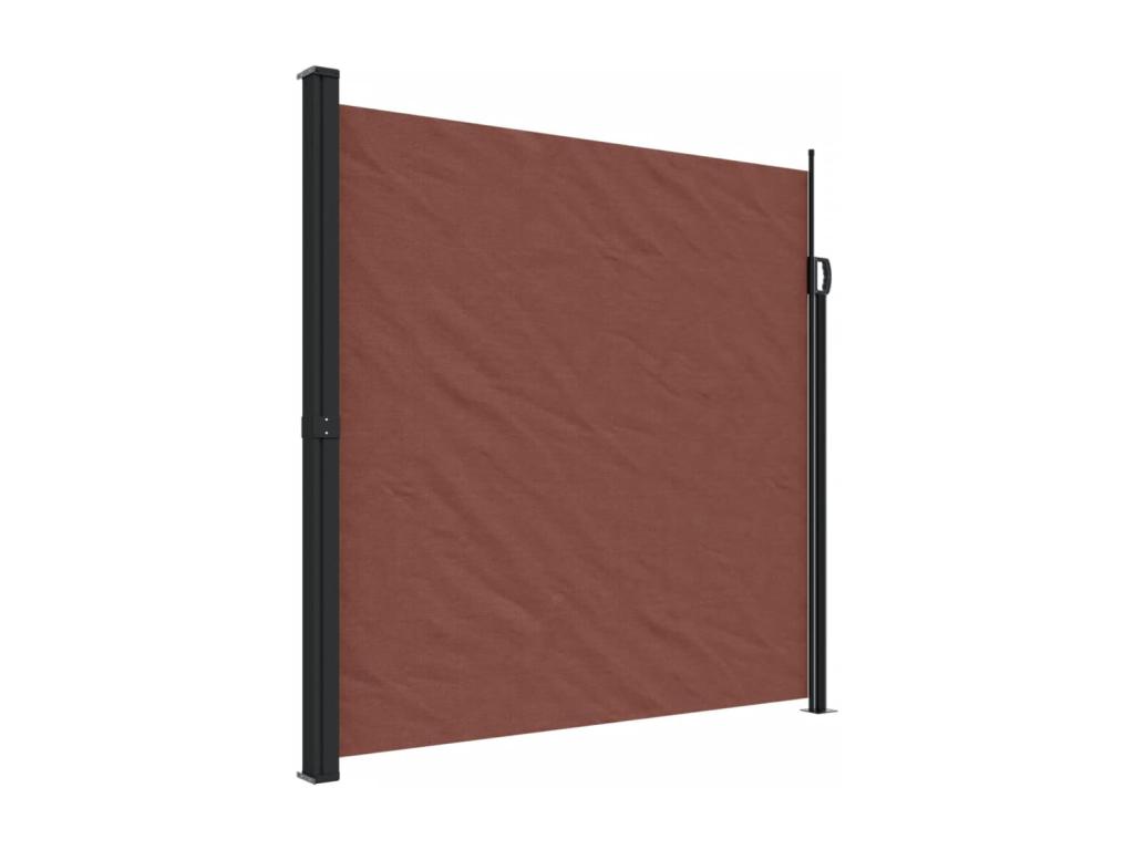 Toldo lateral retráctil marrón 200x600 cm